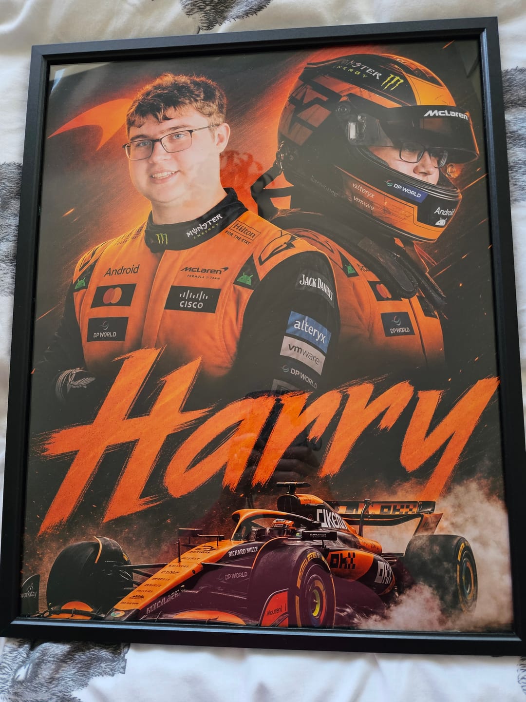 Customer photo review of Custom F1 Racing Portrait