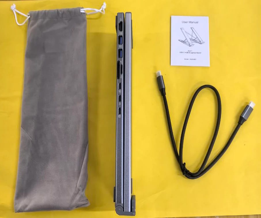 Customer photo review of 8 In 1 Foldable Laptop Docking Station Stand