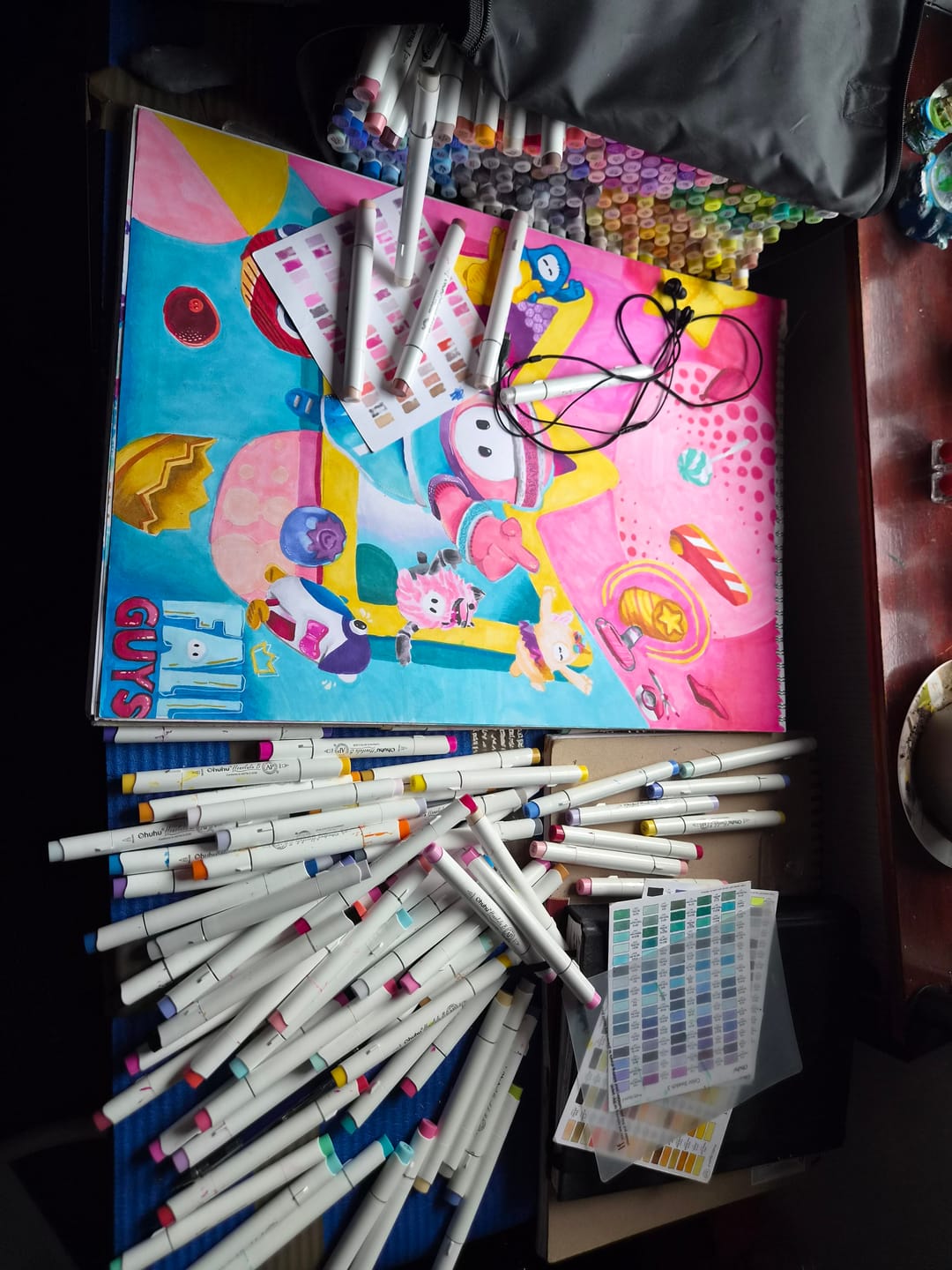 Customer photo review of Ohuhu Honolulu WG4 / WG27 Individual Marker, Brush & Chisel