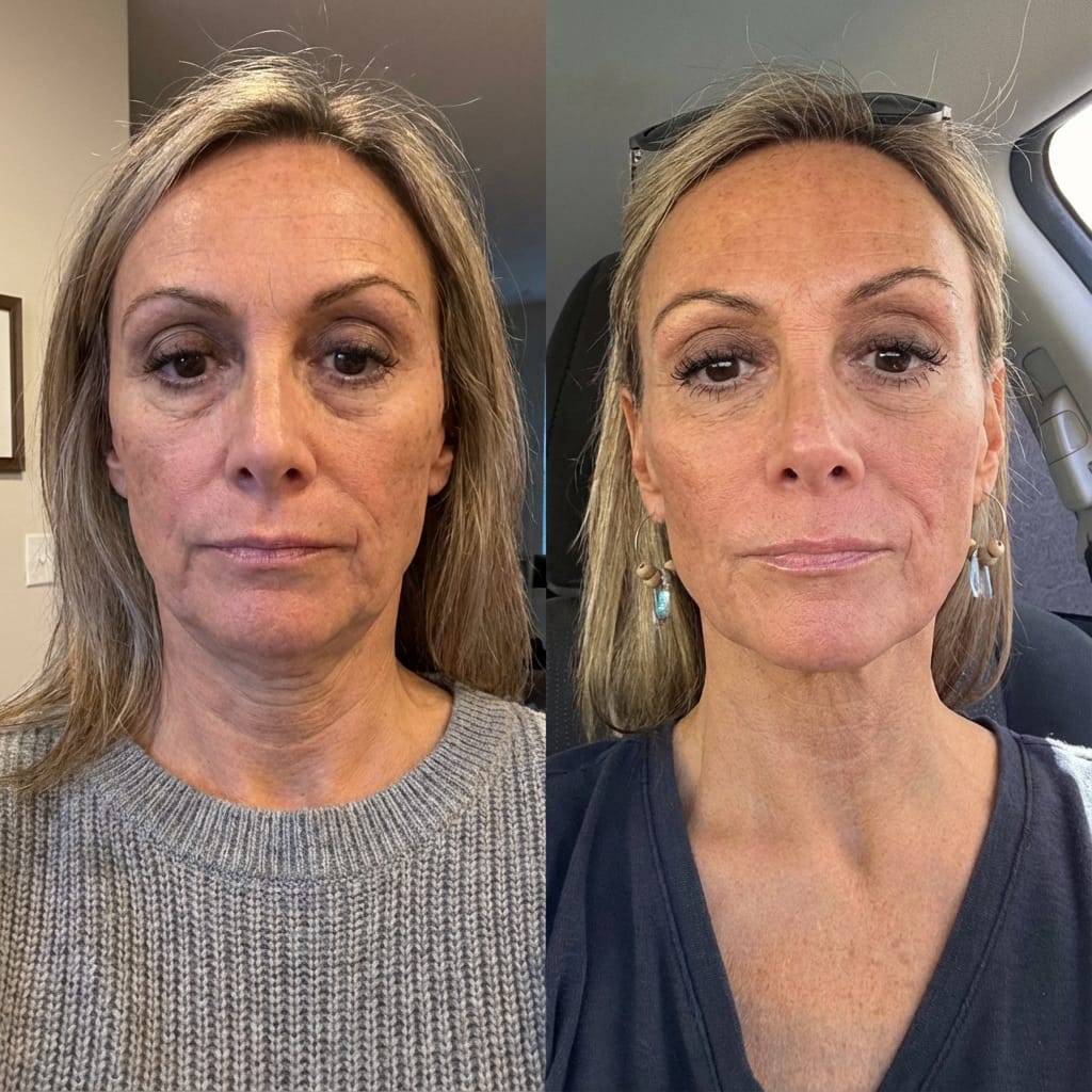 Customer photo review of Venda Escultora Facial de Colágeno  2x1