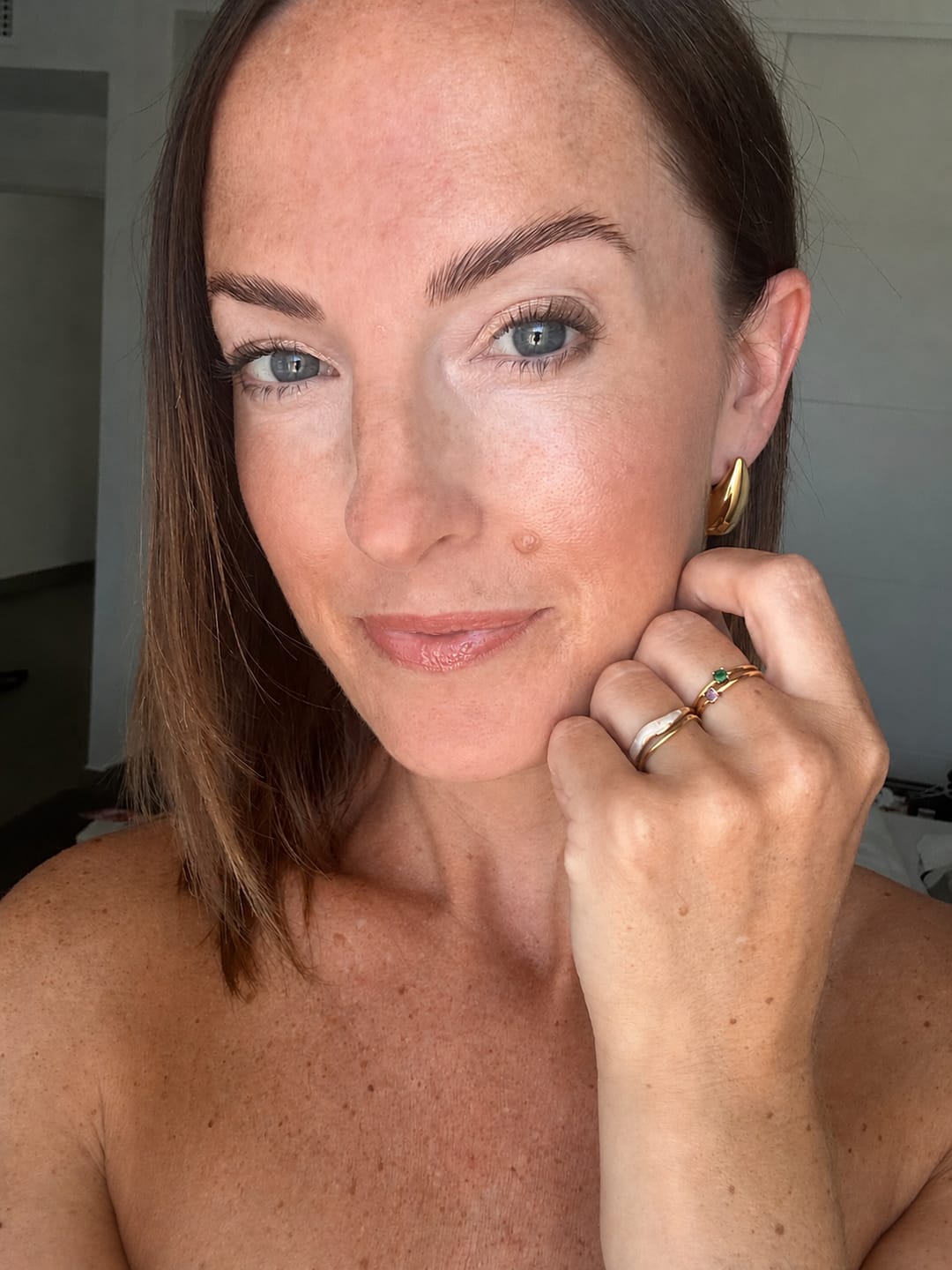 Customer photo review of Birthstone 18K Gold Rings