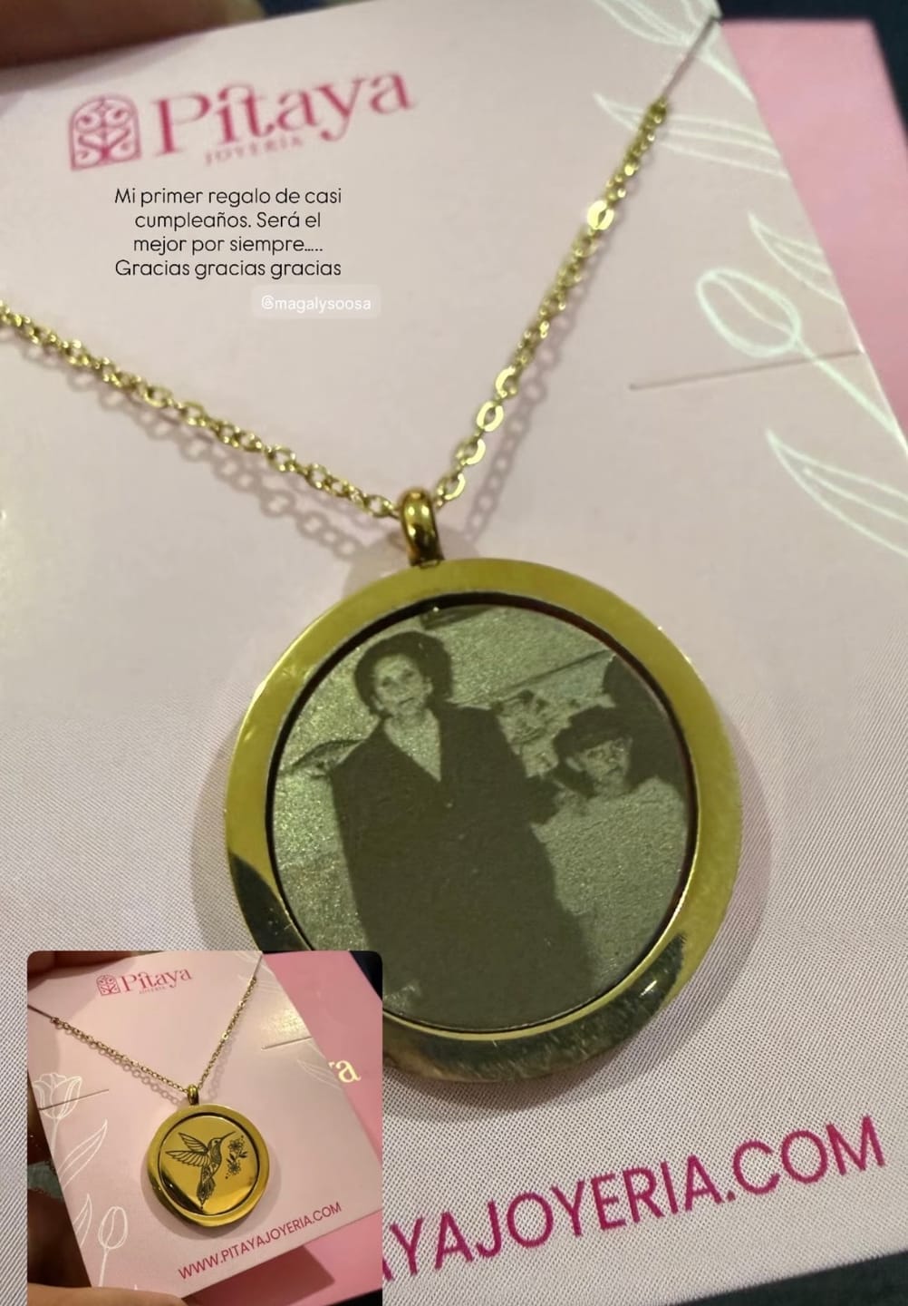Customer photo review of Collar Memory  Personalizado