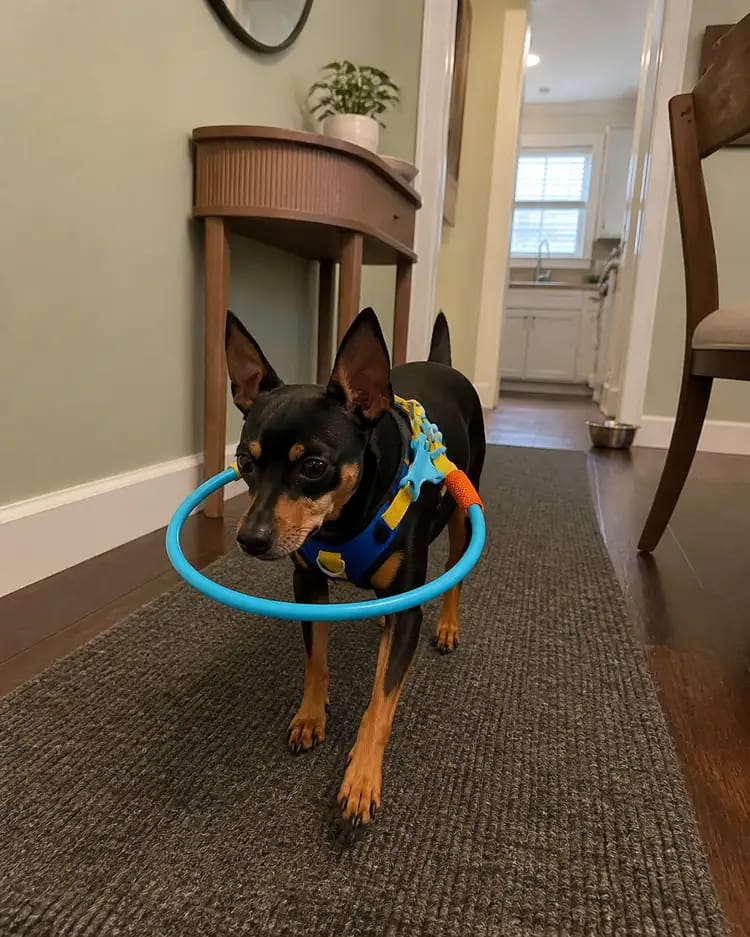 Customer photo review of Halo Safety Ring for Blind Pets