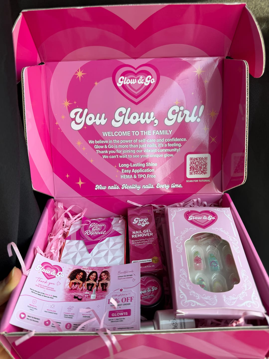 Customer photo review of Glow & Go Full Nail Kit