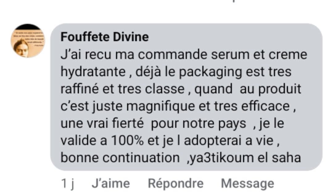 Customer photo review of Crème hydratante visage