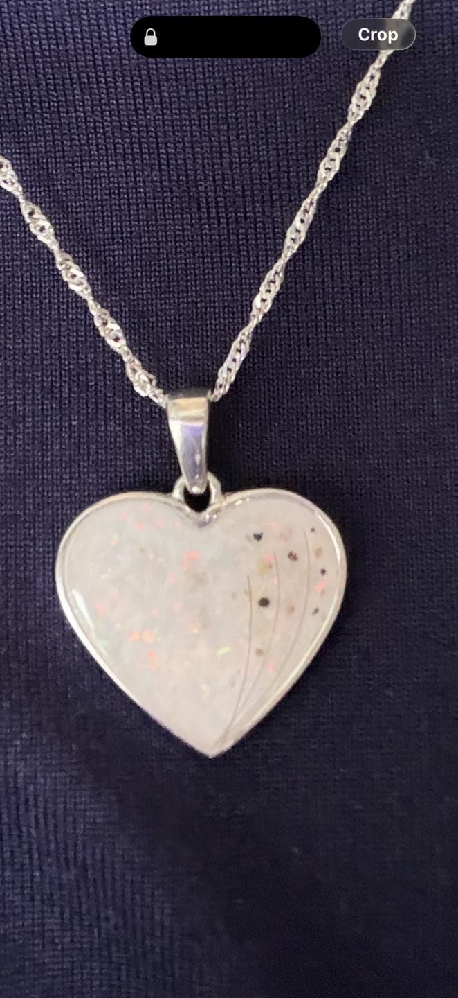 Customer photo review of Devoted Heart Pendant