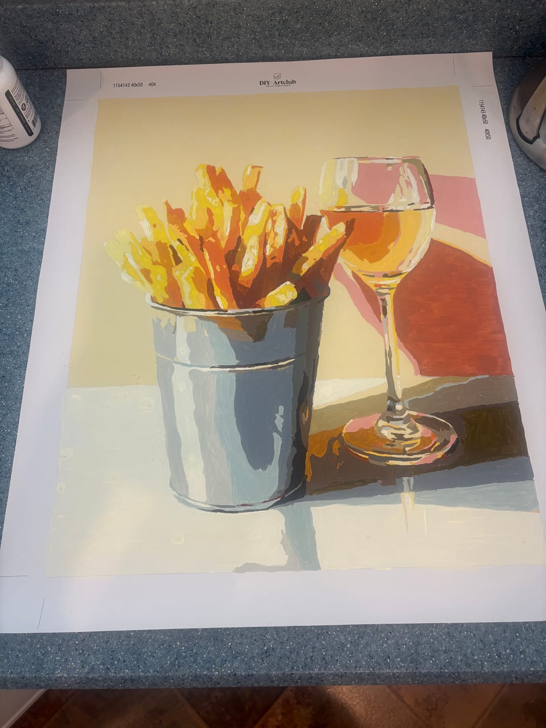 Customer photo review of Fancy Fries | Paint by Number