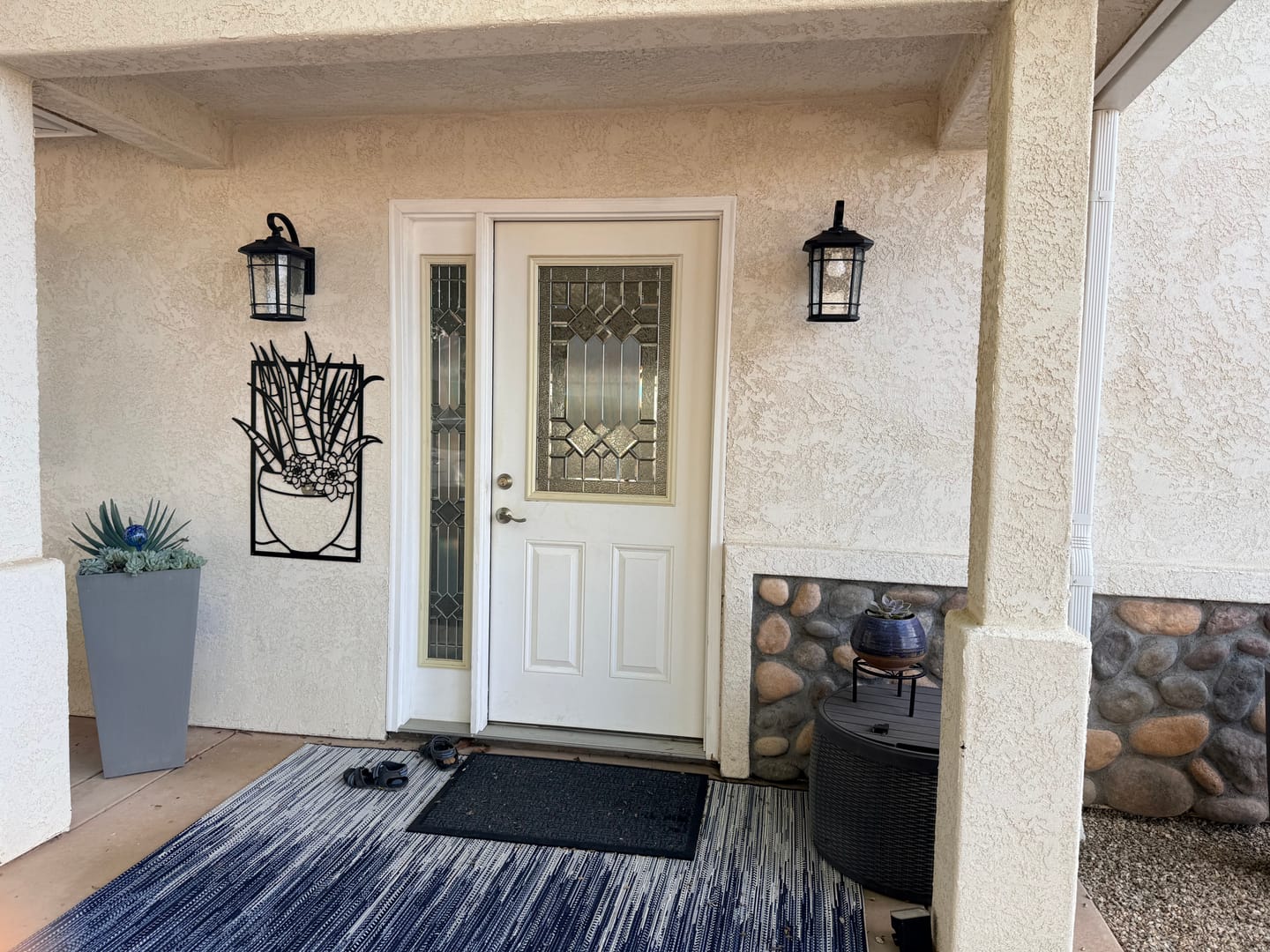 Customer photo review of Metal Aloe Vera Wall Art | Metal Plant Lovers Sign | 20+ Color Options