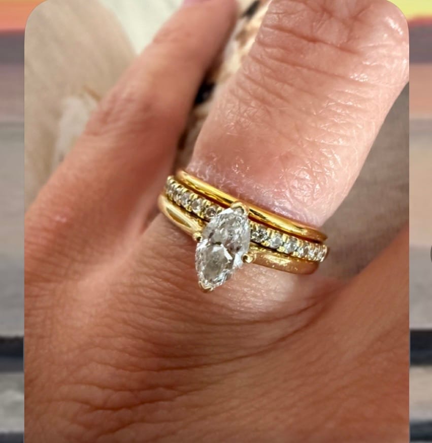 Customer photo review of 14K Gold Stacking Ring