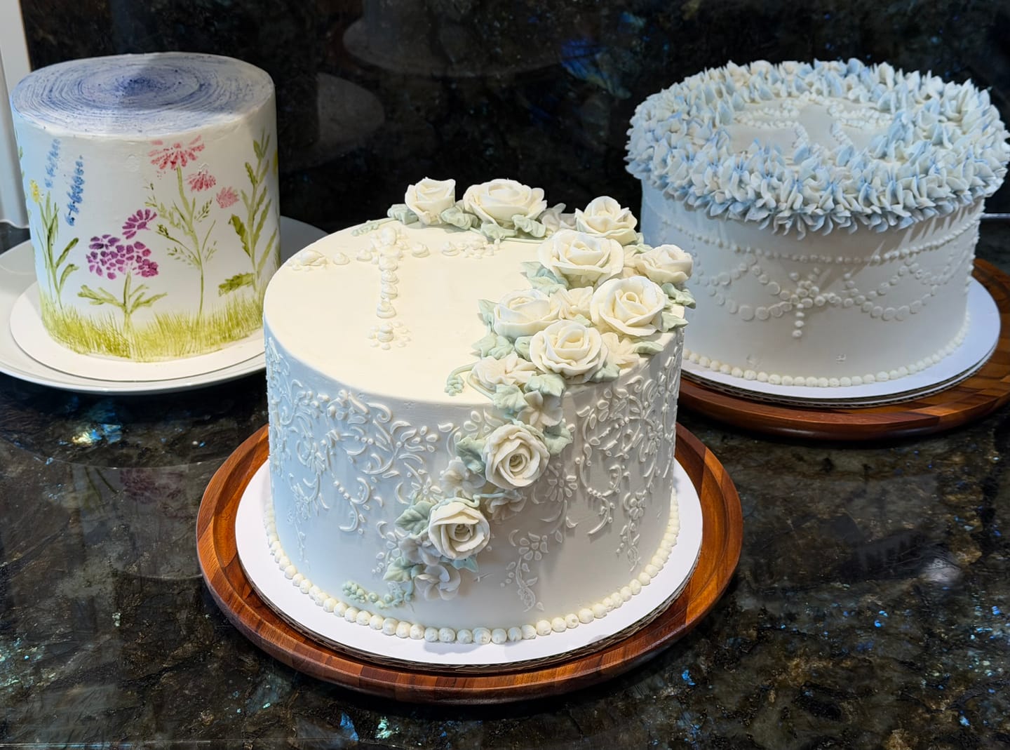Customer photo review of Wildflowers Cake Stencil Side by Designer Stencils