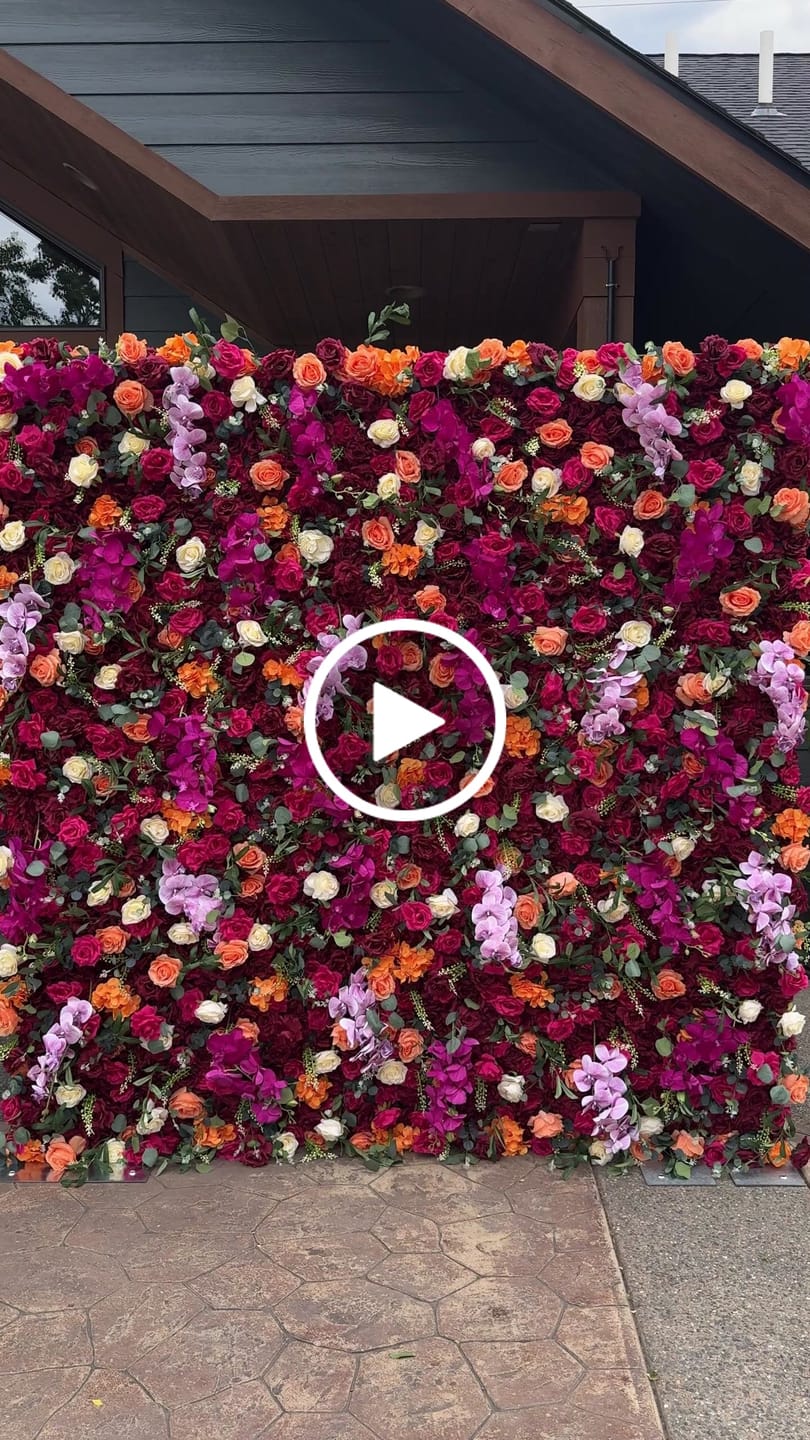 Customer video review of Aliflowers 5D Colorful Artificial Fabric Roller Curtain Floral Party Backdrop Wall ALFWL167