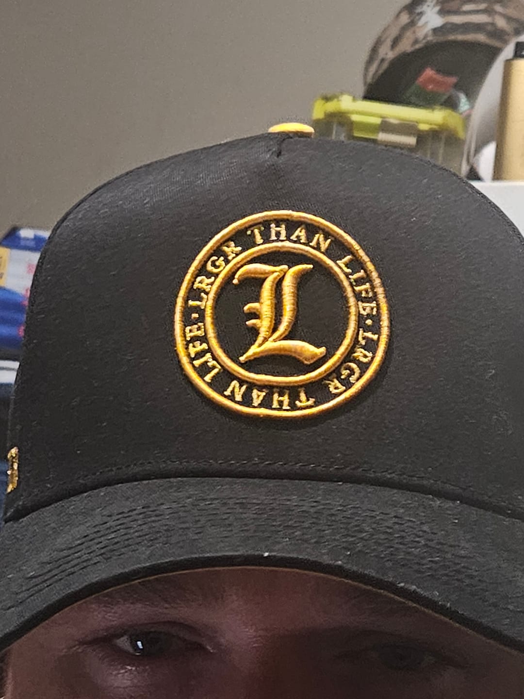 Customer photo review of A-FRAME HAT - BULLION GOLD