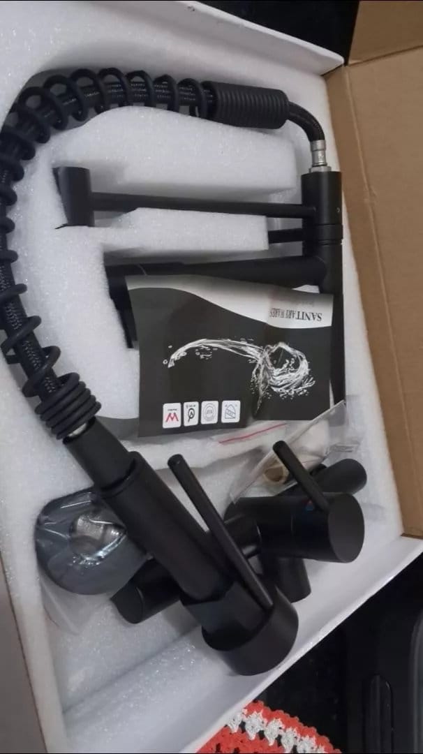 Customer photo review of Torneira Gourmet para Cozinha Preta