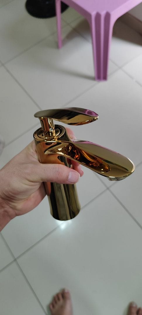 Customer photo review of Torneira Para Banheiro Gourmet Monocomando Aqua Lux