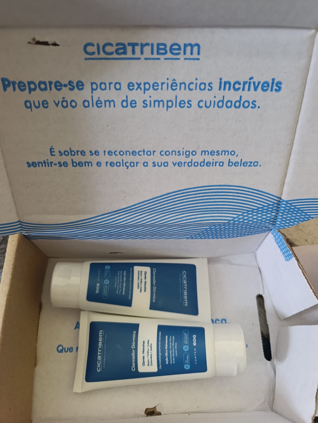 Customer photo review of Creme Clareador de Manchas – Melasma, Axilas, Virilha, Áreas Íntimas, Rosto e Corpo