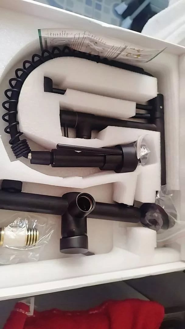 Customer photo review of Torneira Gourmet para Cozinha Preta