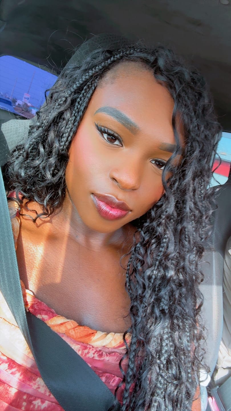 Customer photo review of Double Drawn Burmese Water Wave Human Braiding Hair