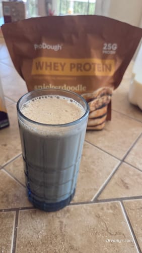 Customer photo review of Whey Protein Powder - Single Serving Sample Stick Packs