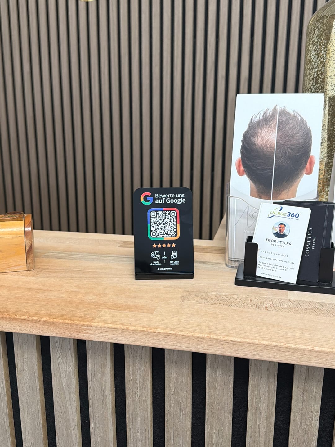 Customer photo review of Google Bewertung Aufsteller mit NFC & QR-Code