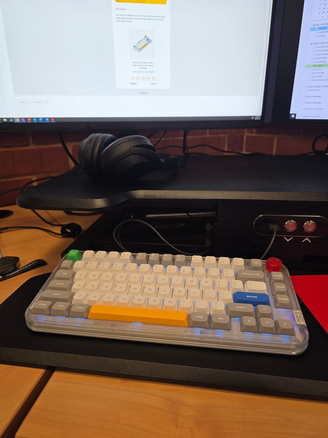 Customer photo review of NuPhy Kick75 Hybrid-Profile Custom Wireless Mechanical Keyboard
