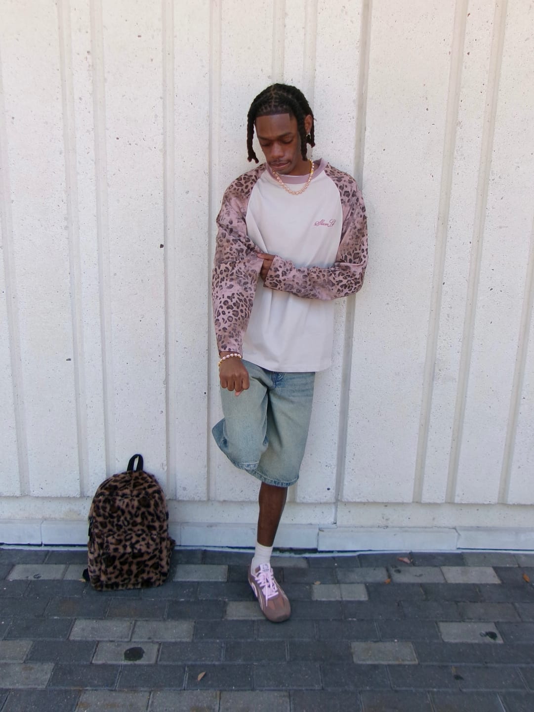 Customer photo review of Omirad Leopard Raglan Long Sleeve Tee