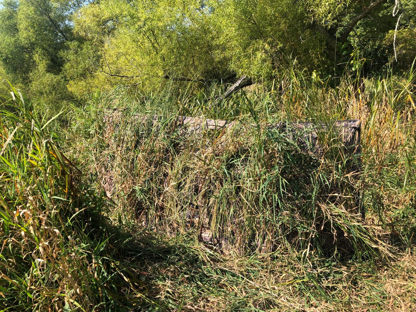 Customer photo review of Modular Panel Hunting Blind | A-Frame Pop Up Duck & Goose Blinds | Portable 3-4 Person Waterfowl Ground Blind Camo