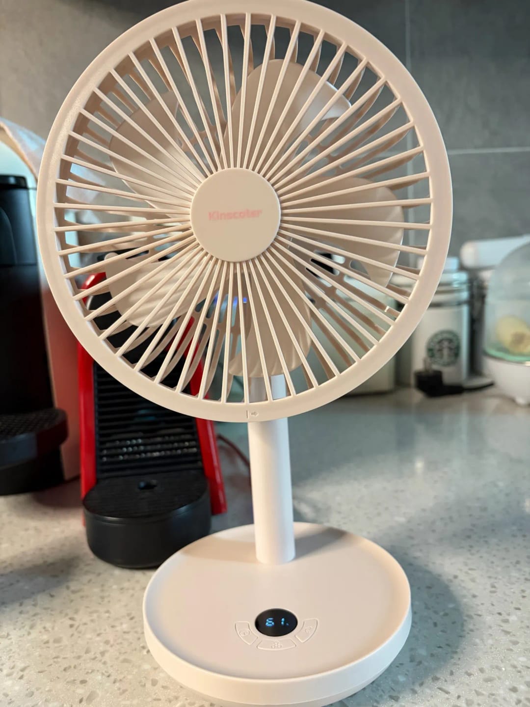 Customer photo review of Rechargeable Oscillating Desk Fan with Five Speeds