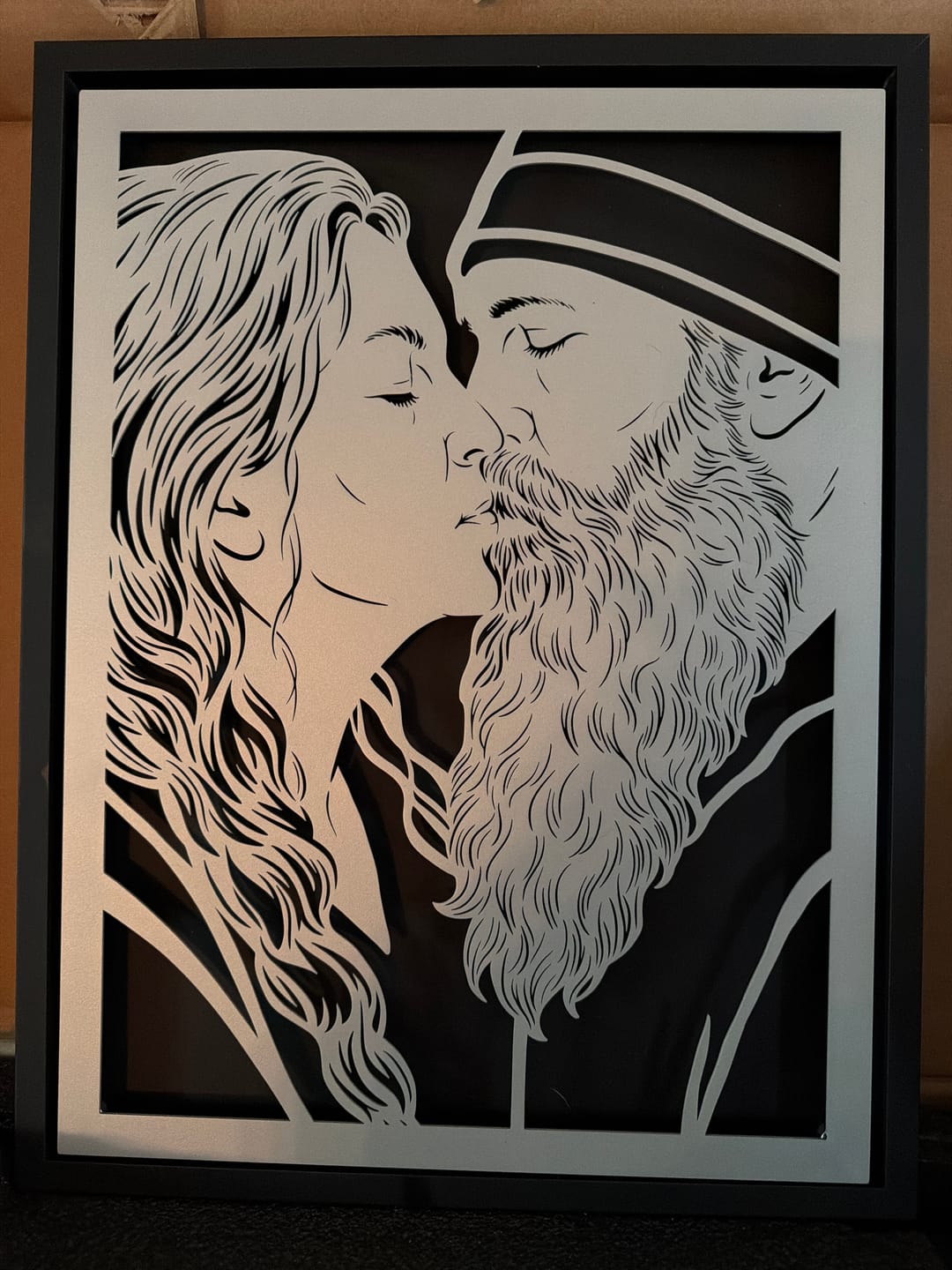 Customer photo review of Wedding Anniversary Metal Portrait