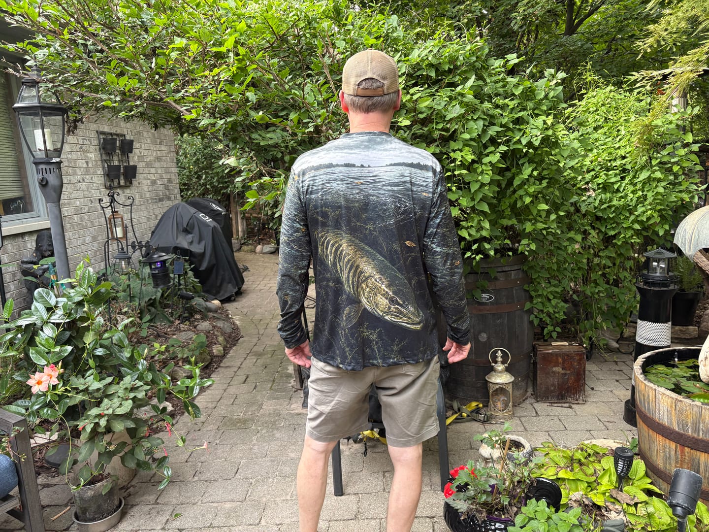 Customer photo review of Performance Fishing Long Sleeve - Weedline Phantom Musky - RM02