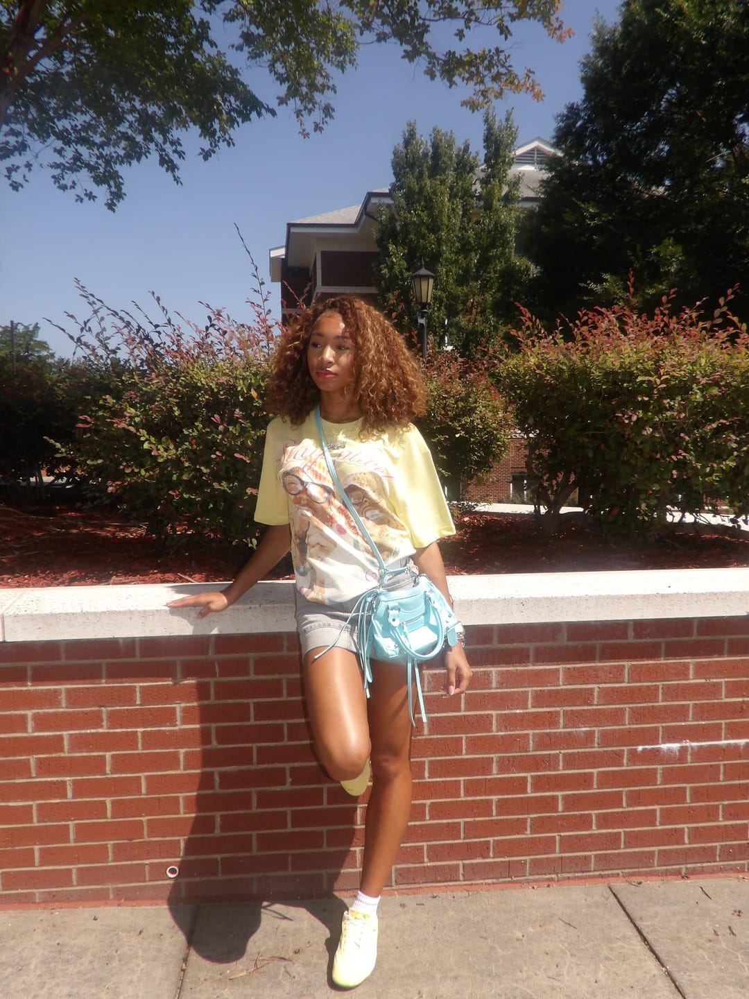 Customer photo review of Vegas Rhinestone Contrast Ringer Tee-473
