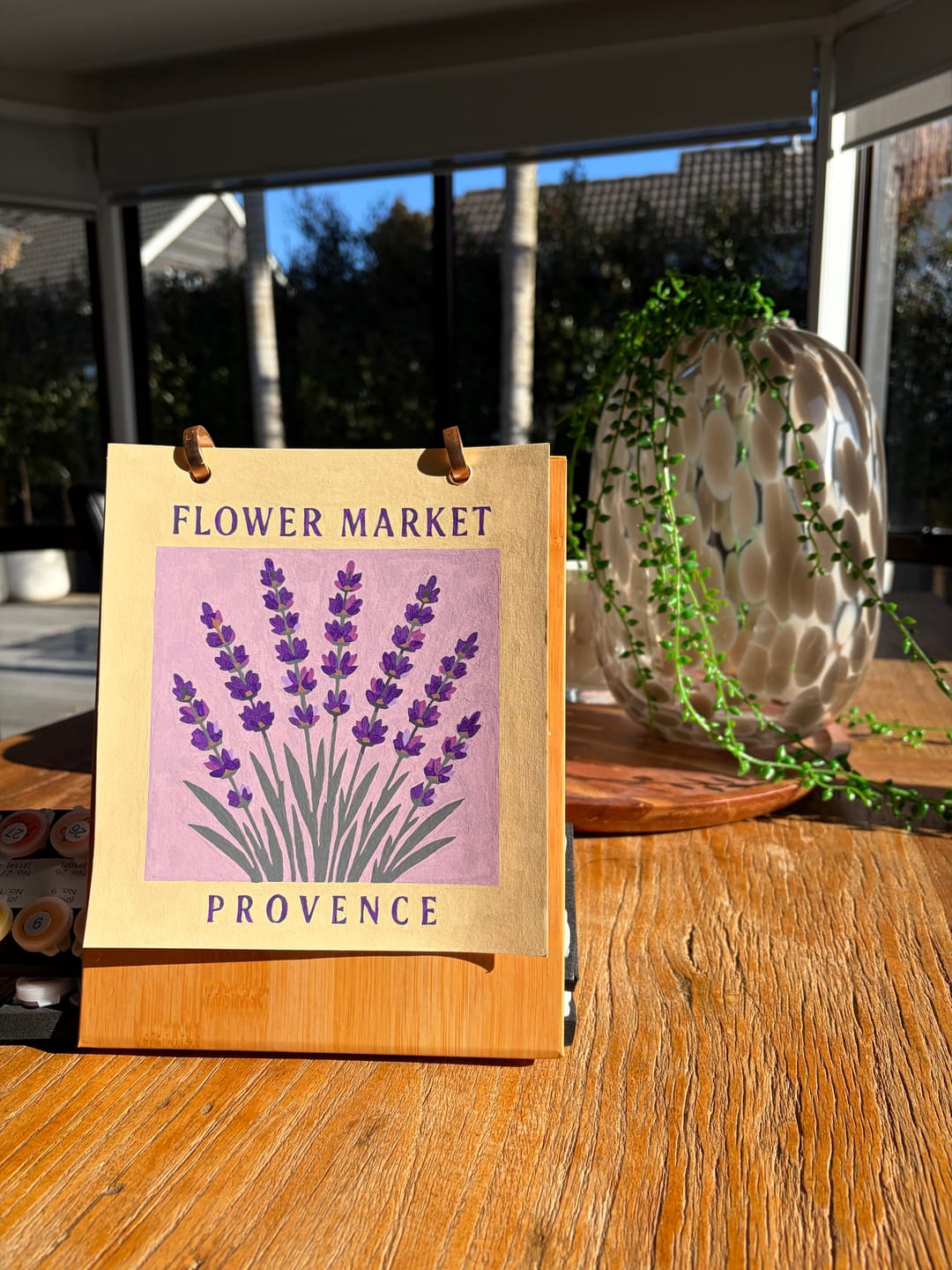 Customer photo review of 2027 Paint by Numbers Desk Calendar | Flower Market Edition