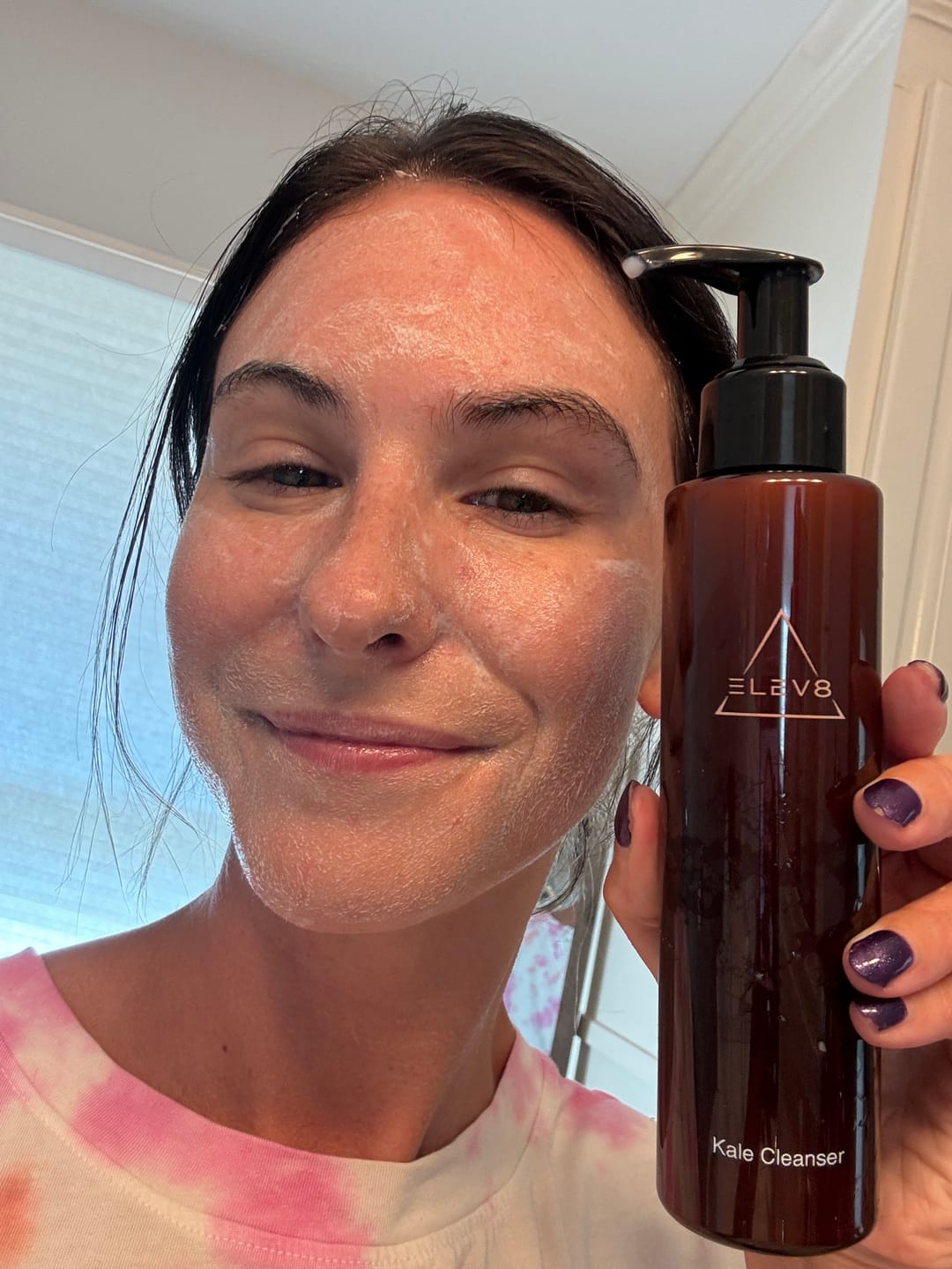 Customer photo review of Kale Face Cleanser
