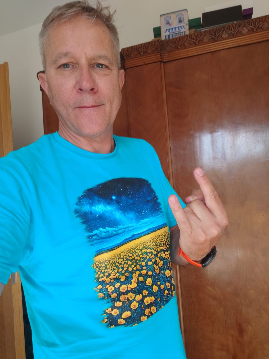 Customer photo review of Under the Ukrainian Sky T-Shirt