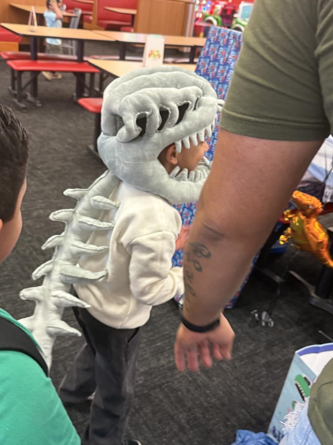 Customer photo review of Dino Plush Hoodie
