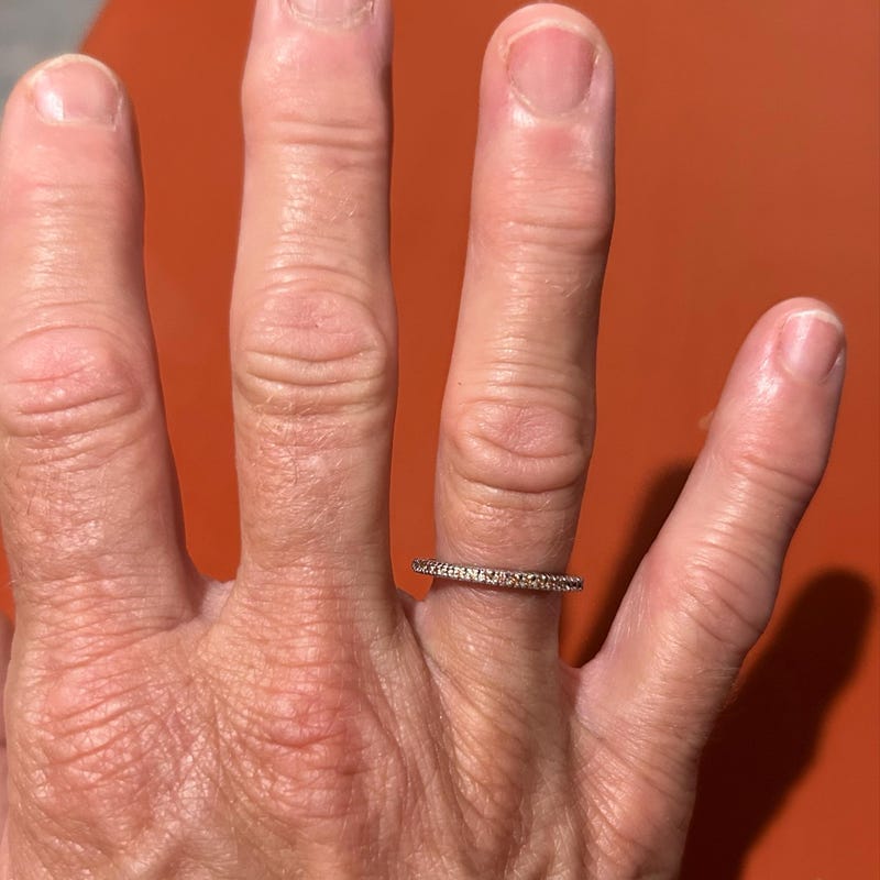 Customer photo review of Birthstone Stacking Eternity Ring