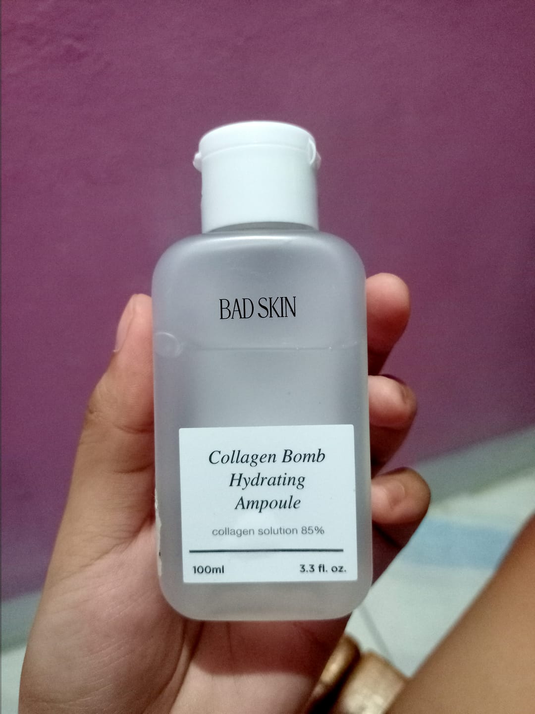 Customer photo review of Bad Skin™ Korean Collagen Bomb Hydrating Ampoule