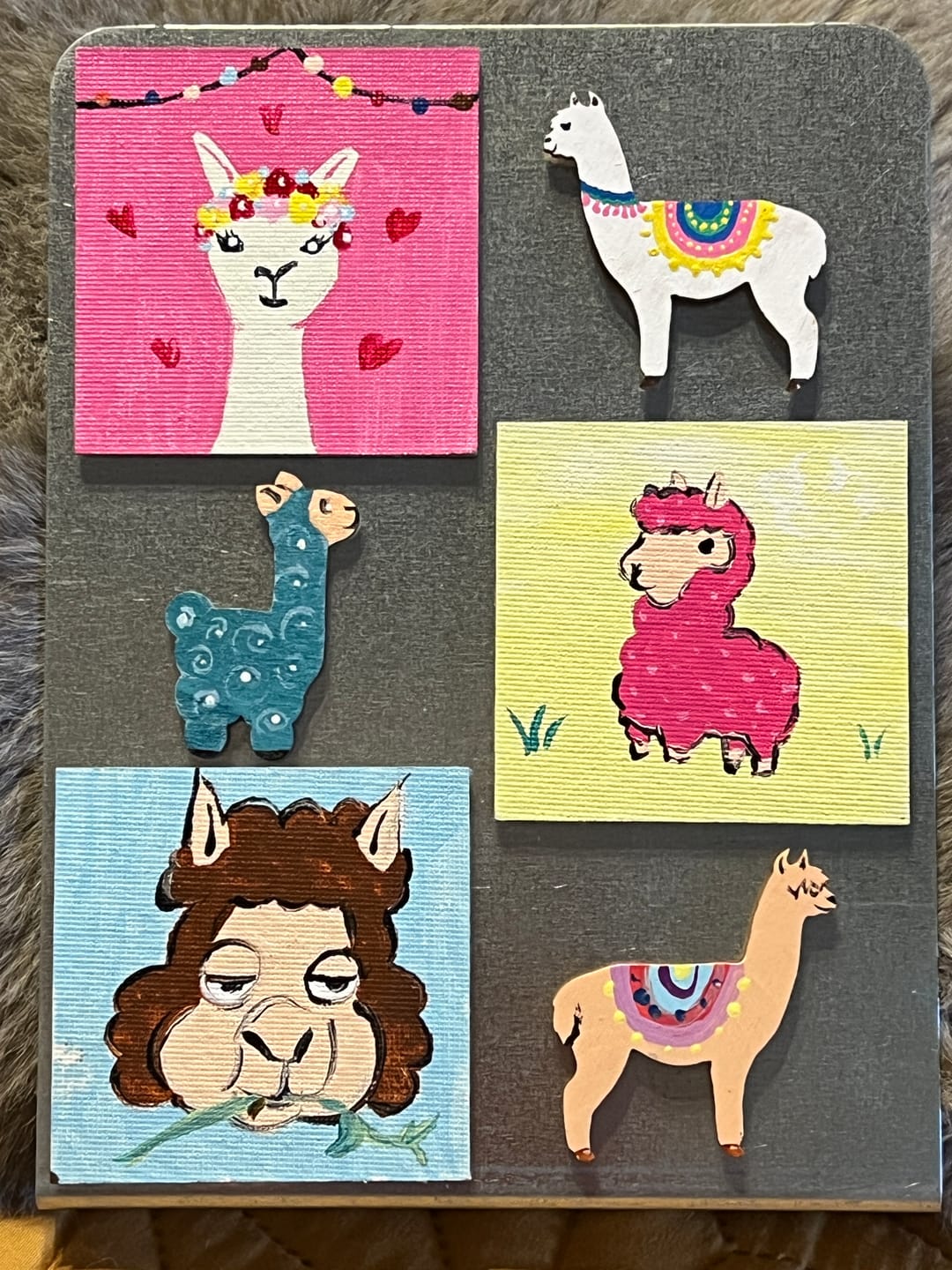 Customer photo review of Unfinished Wood Alpaca Shape | DIY Animal Craft Cutout | Up to 36"