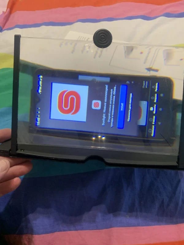 Customer photo review of Amplificador Pantalla Móvil