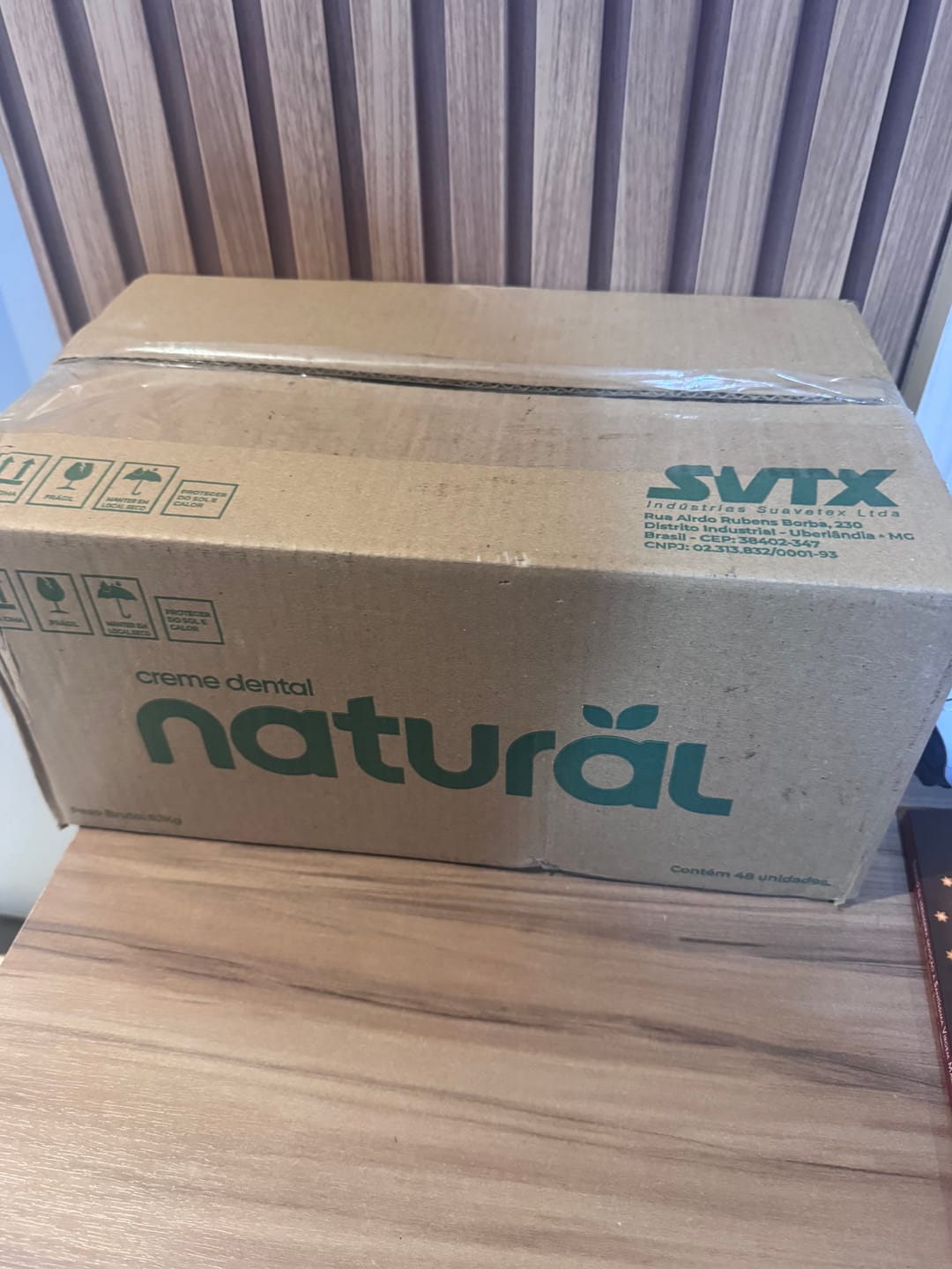 Customer photo review of Creme Dental Natural com CBA, Salvia e Aloe Vera 80g