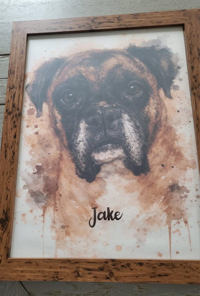 Customer photo review of Watercolour Realistic Portrait - Personalised Poster