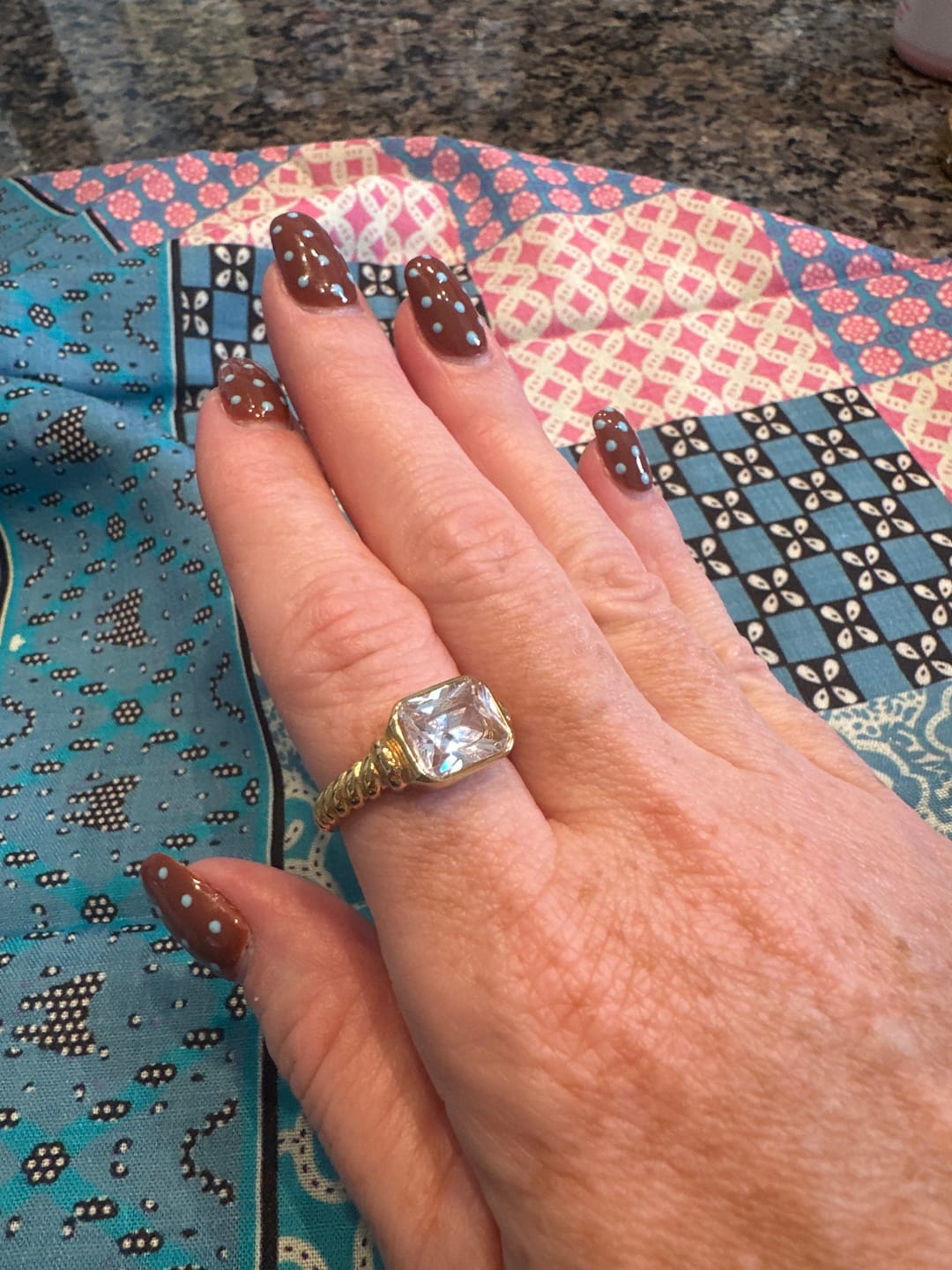 Customer photo review of Runa Stone Ring || Choose Color