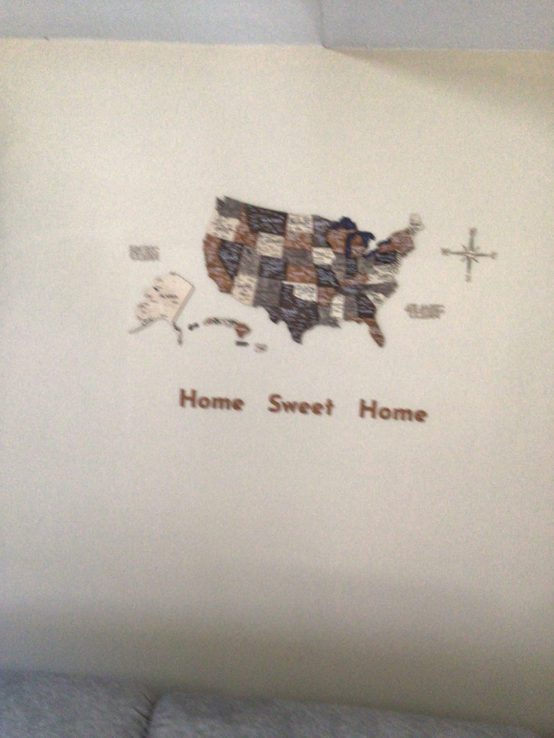 Customer photo review of Wooden Map Quotes-Multicolor
