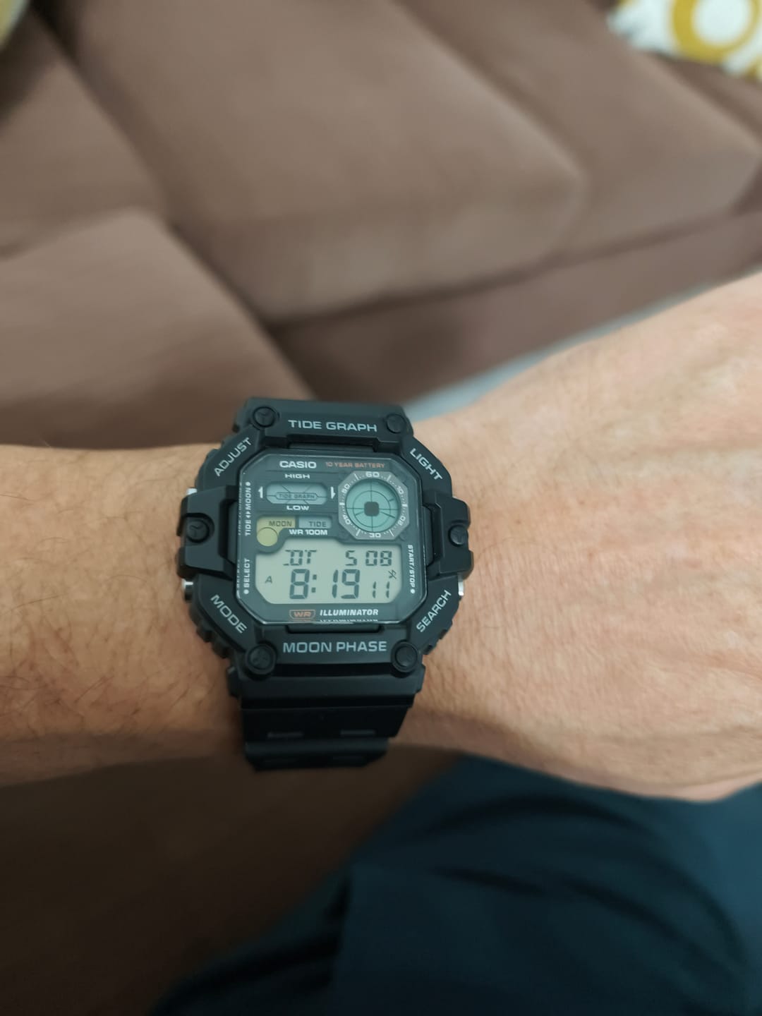 Customer photo review of Reloj Casio Vintage WS-1700H-1AV Tide Graph Moonphase