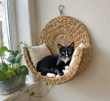 Customer photo review of CozyWhisker™ - Handwoven Cat Bed