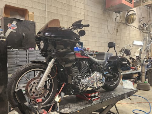 Customer photo review of Viking Maverick Motorcycle Fairing For Harley Softail Low Rider S FXLRS Gloss Black