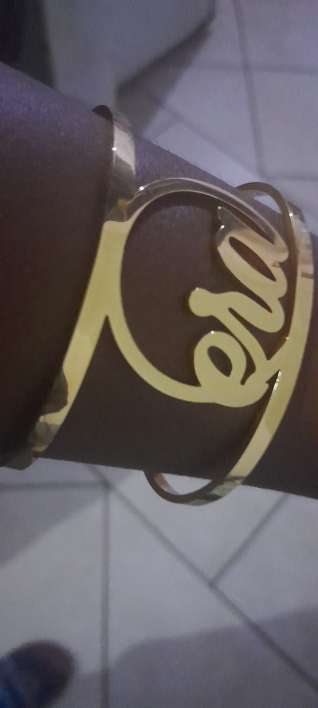 Customer photo review of Gold ERA Signature Cuff Bracelet