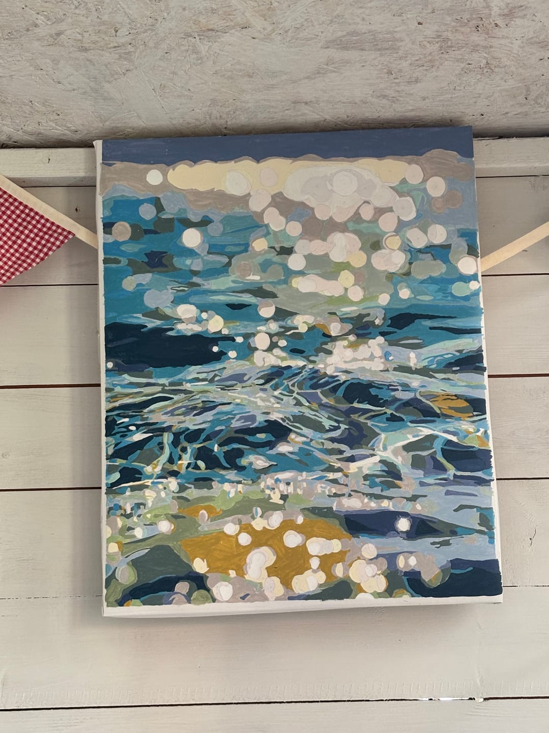 Customer photo review of Shimmering Waters | Paint by Number
