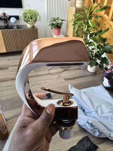 Customer photo review of Torneira Para Banheiro Luxo Monocomando AquaRoyal