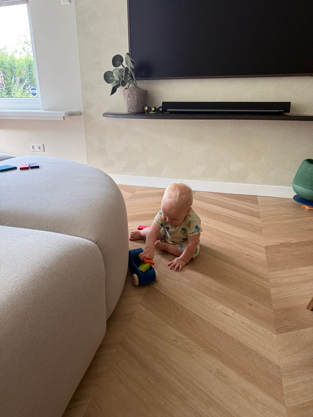 Customer photo review of Trekvrachtwagen met regenboog plankjes