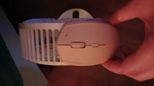 Customer photo review of Foldable USB Rechargeable Fan with Four Speeds and Timer